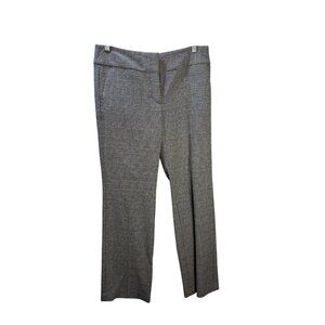 Ann Taylor Factory Womens Glen Plaid Dress Pants Size 6 Black & White Flat Front